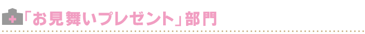 「お見舞いプレゼント」部門